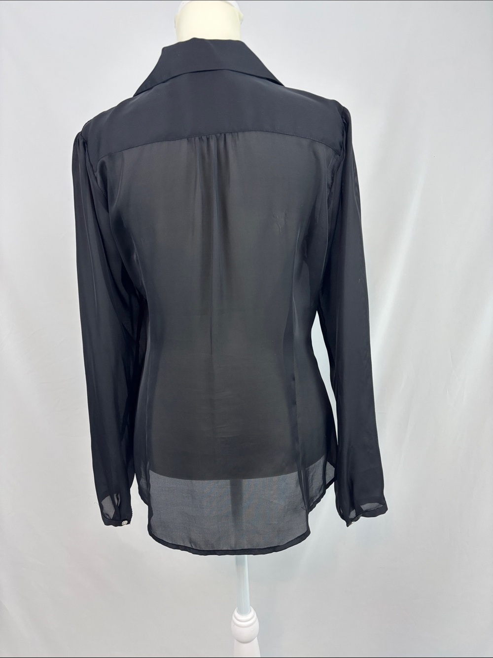 WHBM Sheer Ruffled Front Blouse - Picture 4 of 8